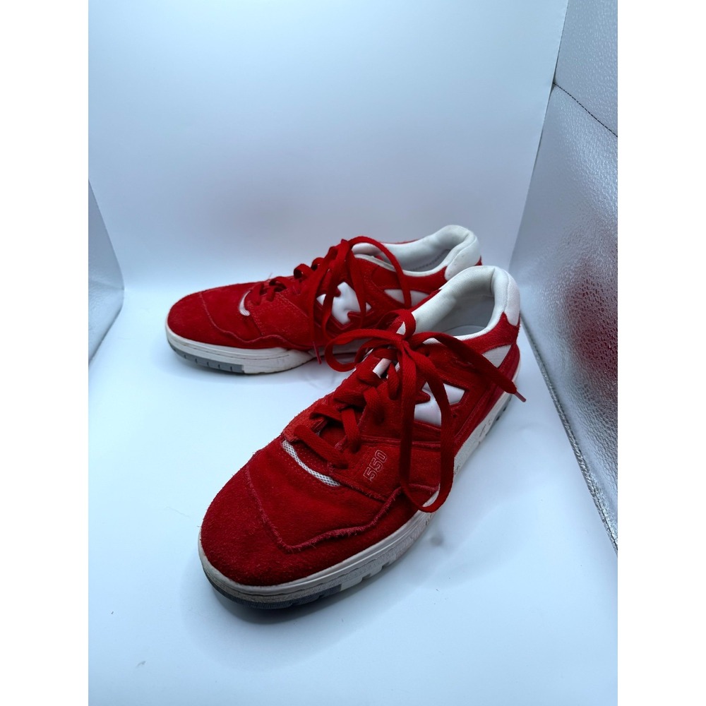 New Balance 550 Suede Pack BB550VND Mens 8.5 Sneaker Team Red Lace Up Shoes